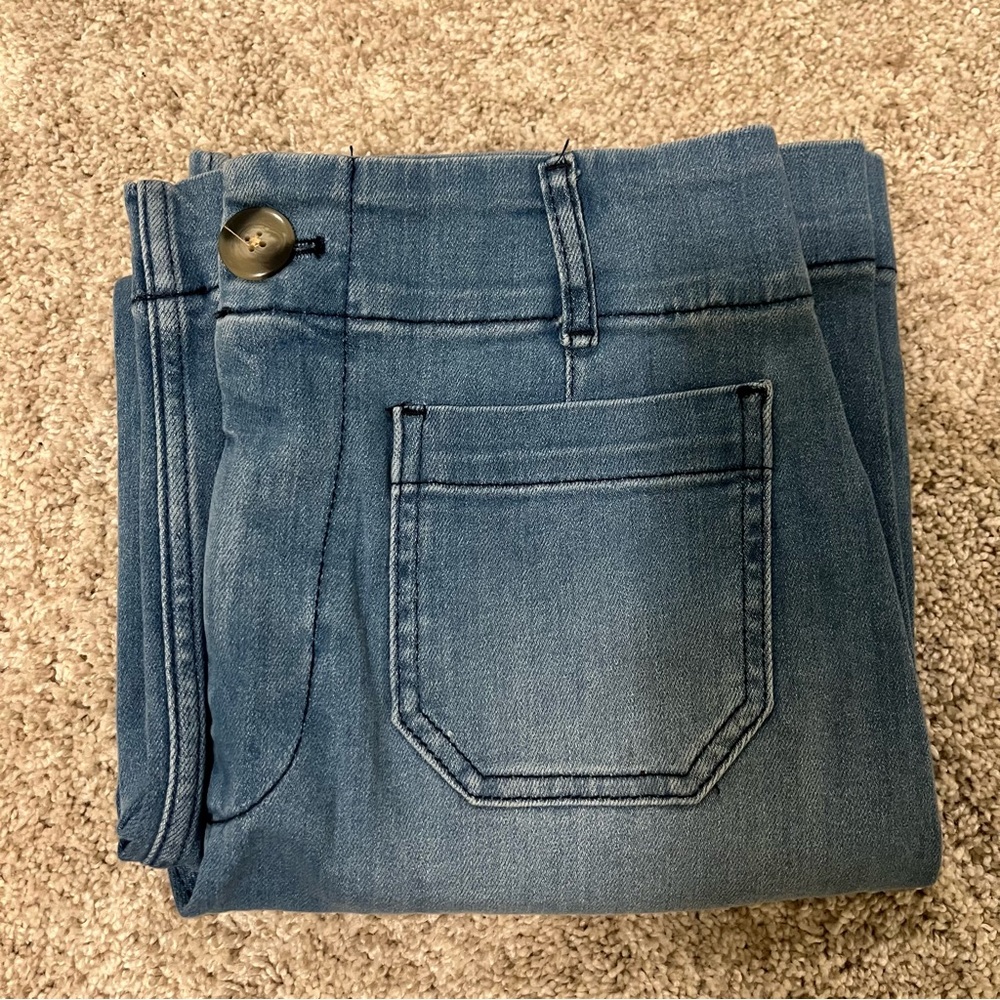 Pilcro and the Letterpress Sailor Cropped Wide Leg Jeans - W28